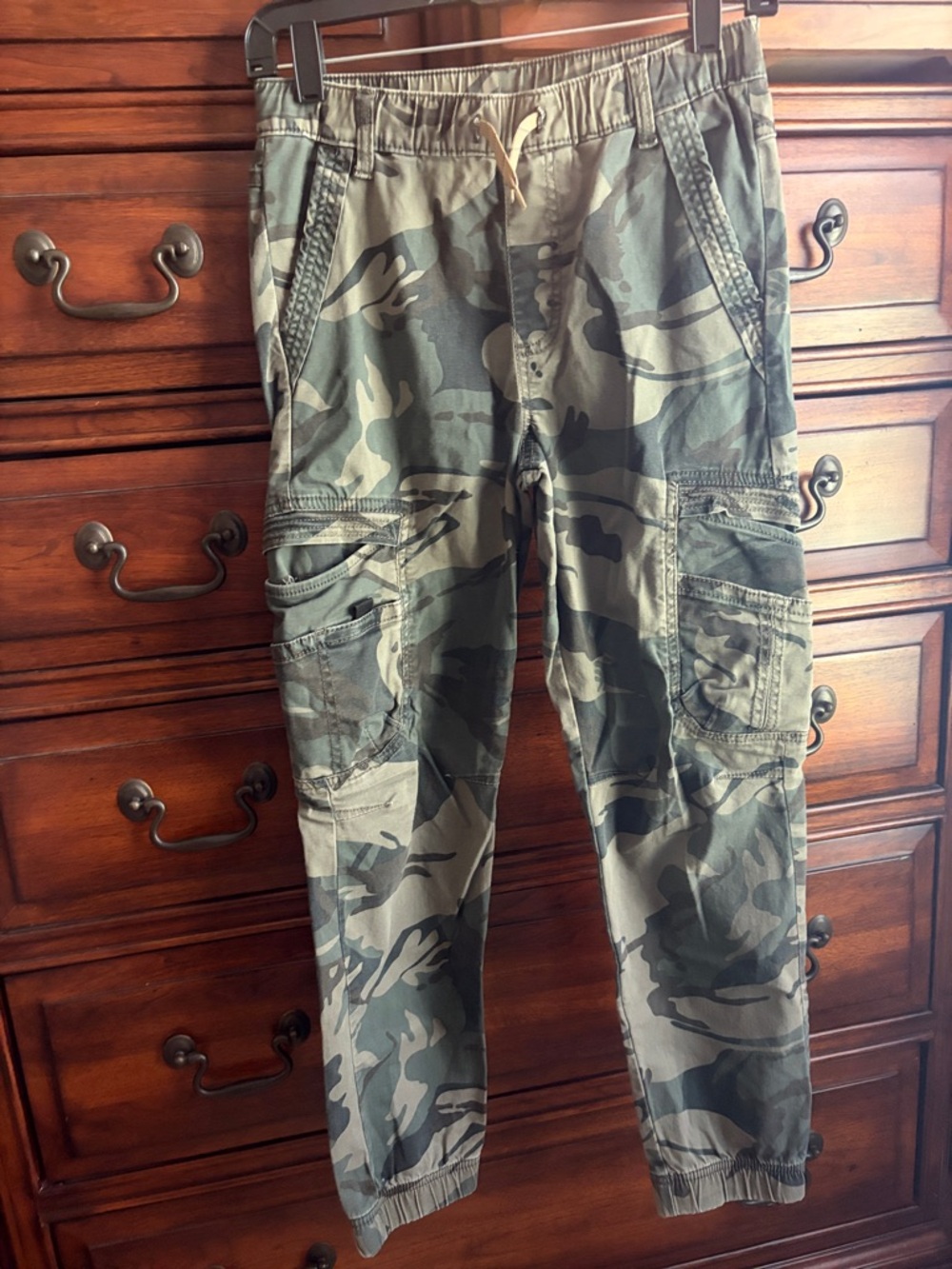 Wrangler brand Boys Camouflage Cargo Pants - Green Camo